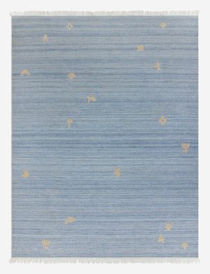 Forest heathered fringe indoor / outdoor rug by Sarah Sherman Samuel