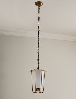 Frederick tapered glass shade chain pendant light by Heidi Caillier