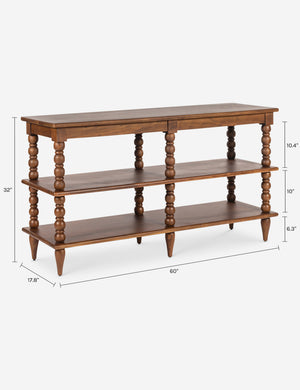 Foxton Low Bookcase : Brown