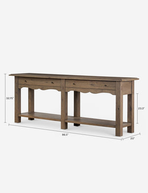 Bayla Console Table by Amber Lewis x Four Hands : Brown Oak