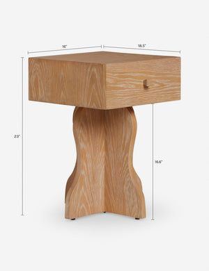 Hourglass Nightstand by Sarah Sherman Samuel : Cerused White Oak