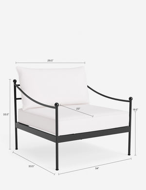 Leni Outdoor Accent Chair : Natural Stripe