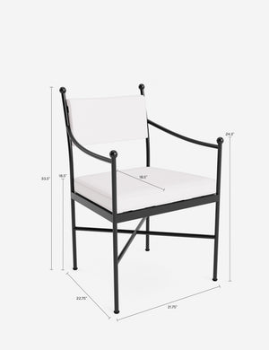 Leni Outdoor Dining Arm Chair : Oat Sunbrella Play
