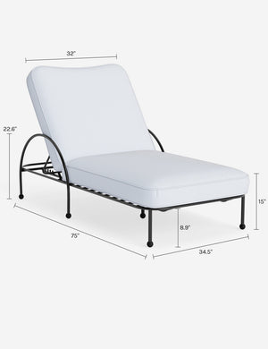 Lanata Outdoor Chaise : Green Stripe