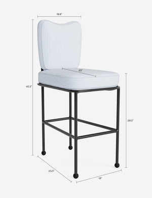 Lanata Outdoor Barstool : Green Stripe