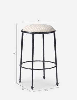 Rook Counter Stool by Meno Home x Co.House Designs : Natural Linen Blend