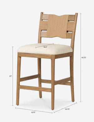 Tova Counter Stool by Amber Lewis x Four Hands : Light Oak