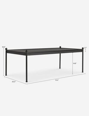 Leni Outdoor Coffee Table : Black