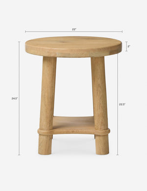 Coleridge Round Side Table : Natural