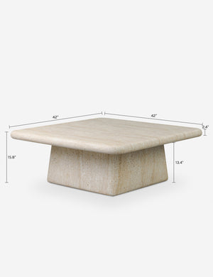 Dema Indoor / Outdoor Square Coffee Table : Natural