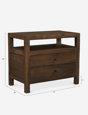 Havelock Nightstand : Dark Brown