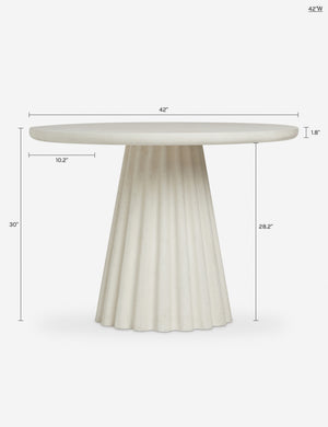 Lazenby Indoor / Outdoor Round Dining Table : White / 60