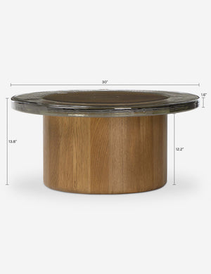 Rosenthal Round Coffee Table : Brown Cast Glass