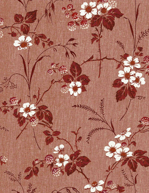 Heaton Linen Fabric Swatch by Nathan Turner, Antique Red