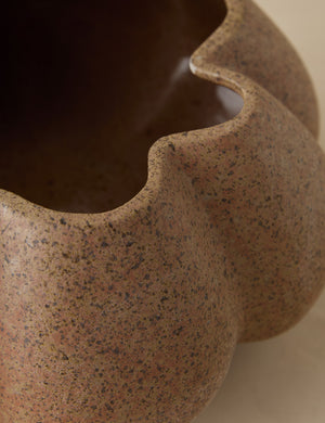 Close up view of the Inaki scalloped ceramic bowl by Aimee Song