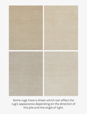 Ivory wool material on the heritage rug