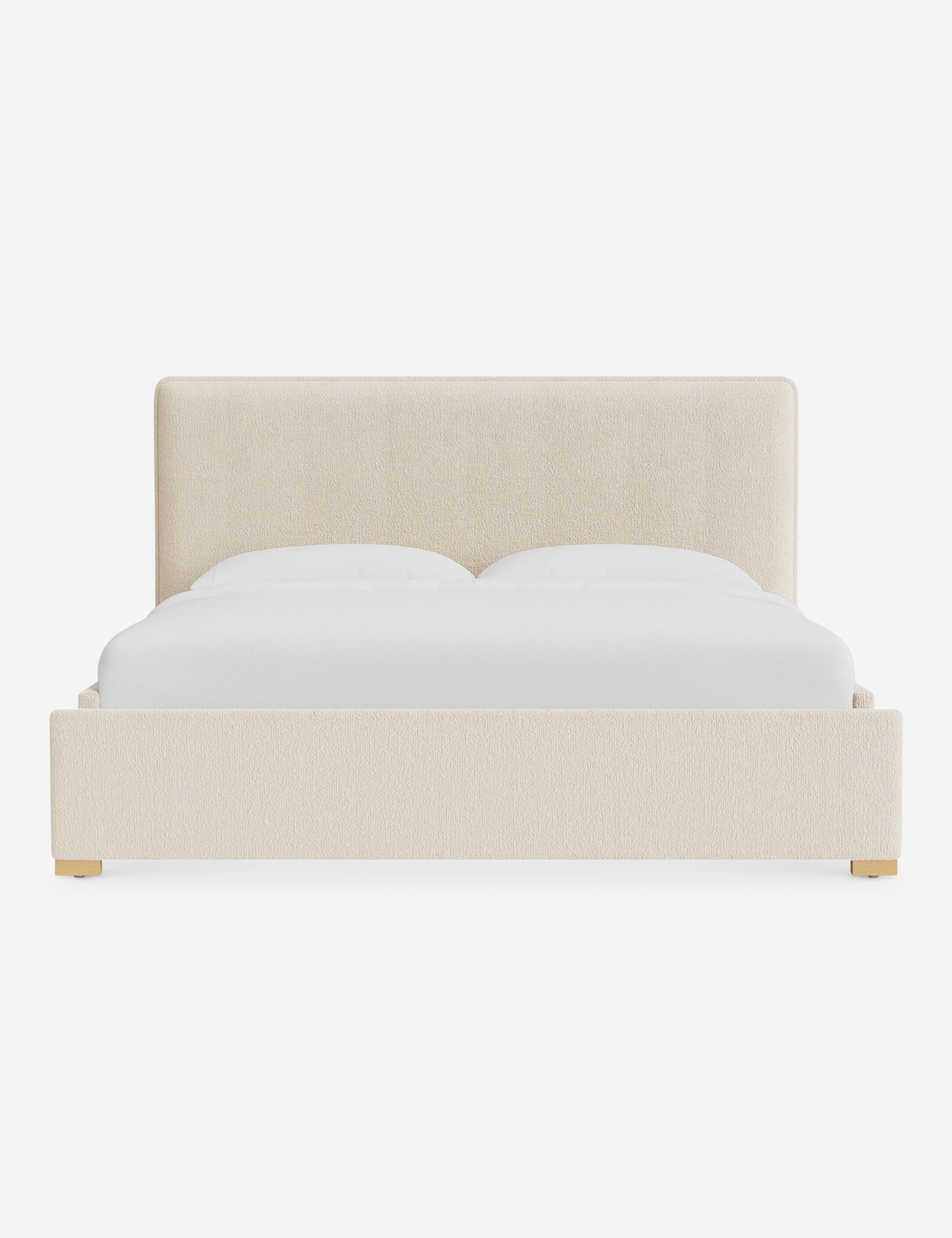 Open Box: Johnson Storage Bed, Ivory Modern Boucle King