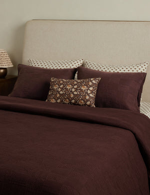 Kingsley Textured Cotton Sham : White / Standard