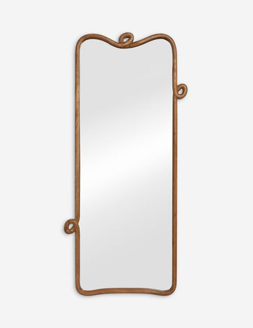 Open Box: Looped Wood Floor Mirror, Natural, 32" x 70" by Sarah Sherman Samuel