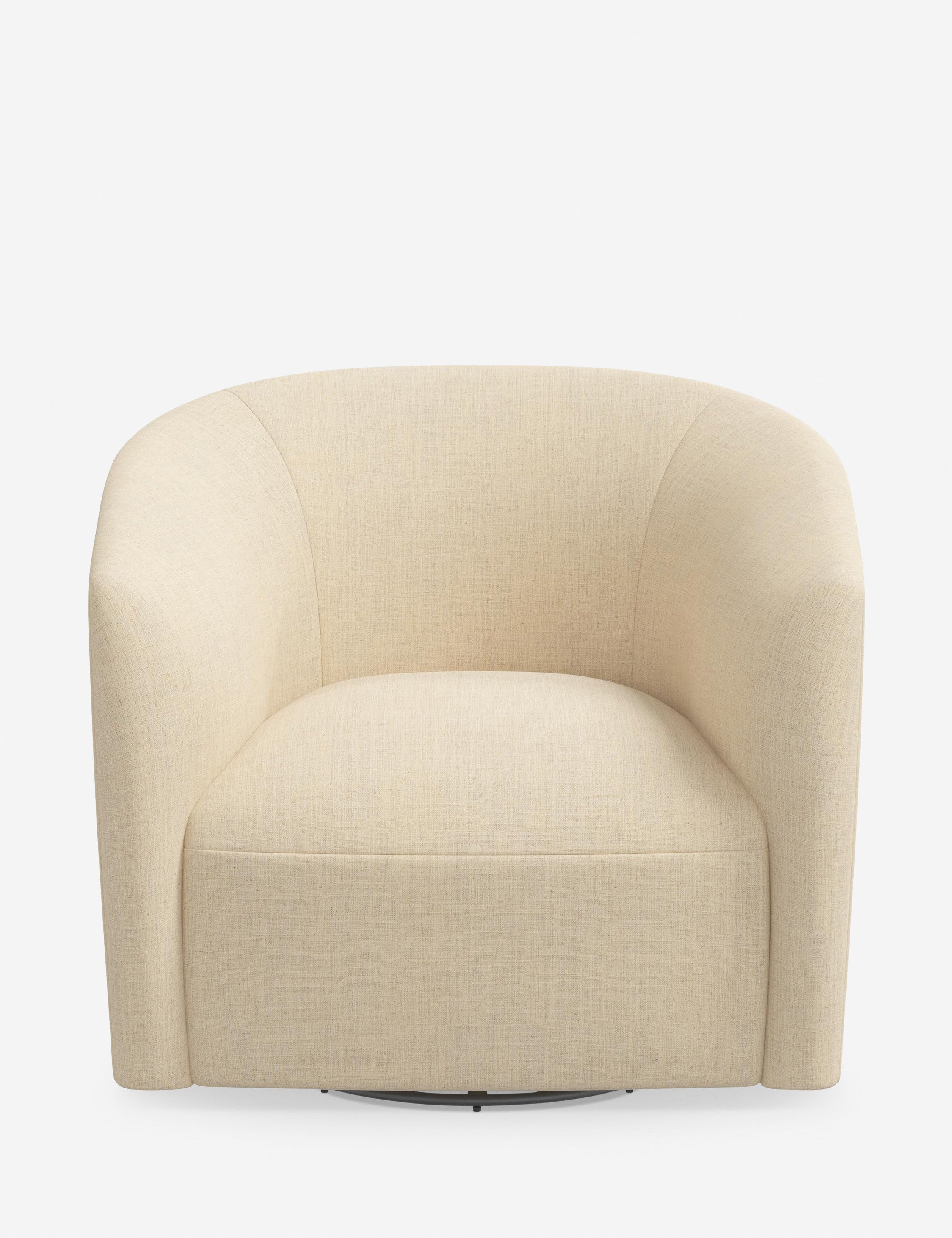 Open Box: Mayhew Swivel Chair, Natural Linen Weave