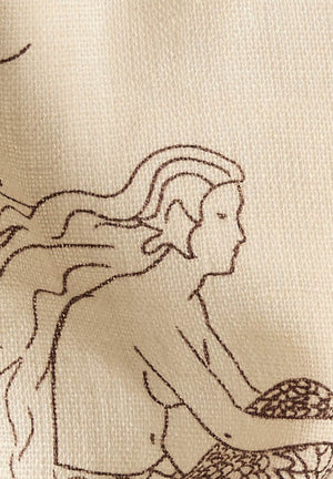 Mermaid Toile Linen Swatch
