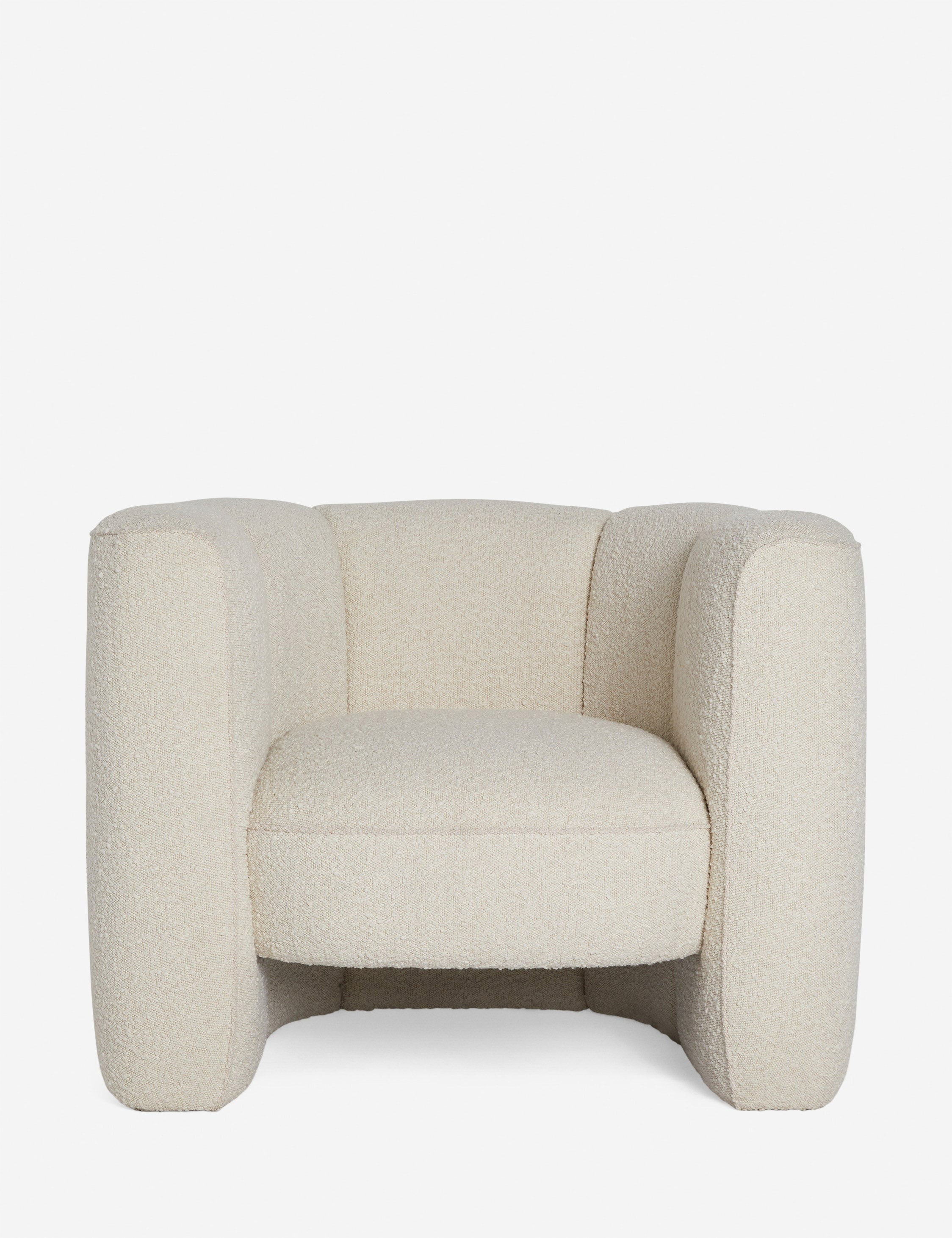 Open Box: Mila Accent Chair, Ivory Boucle by Eny Lee Parker