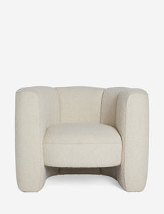 Open Box: Mila Accent Chair, Ivory Boucle by Eny Lee Parker