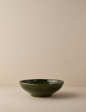 Peony green textural terracotta decorative bowl by Heidi Caillier.