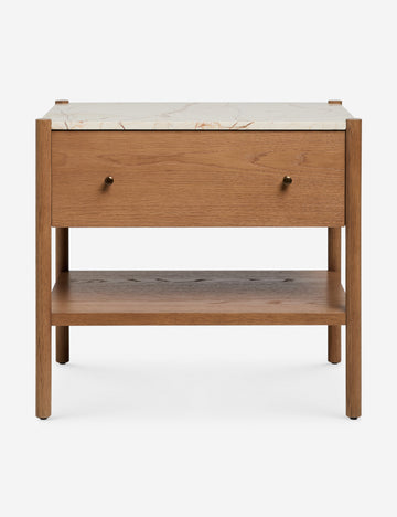 Open Box: Philana Nightstand, Walnut Oak 26"W
