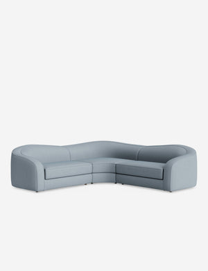 Open Box: Shaw Corner Sectional Sofa, Chambray Crypton Nomad