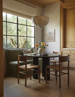 Haddan Slipcover Dining Bench : Ochre Stripe
