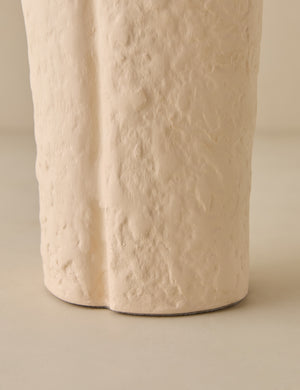 Close up view of the Selenia modern textural figurine sculpture by Aimee Song