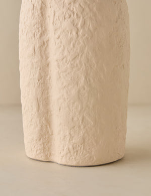 Close up view of the Selenia modern textural figurine sculpture by Aimee Song