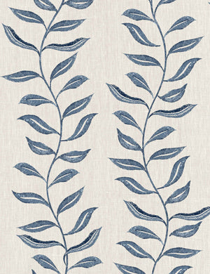 Seneca Linen Fabric Swatch by Nathan Turner, Dark Blue
