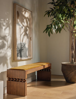Ceiba mixed-material sculptural accent bench by Carly Cushnie.