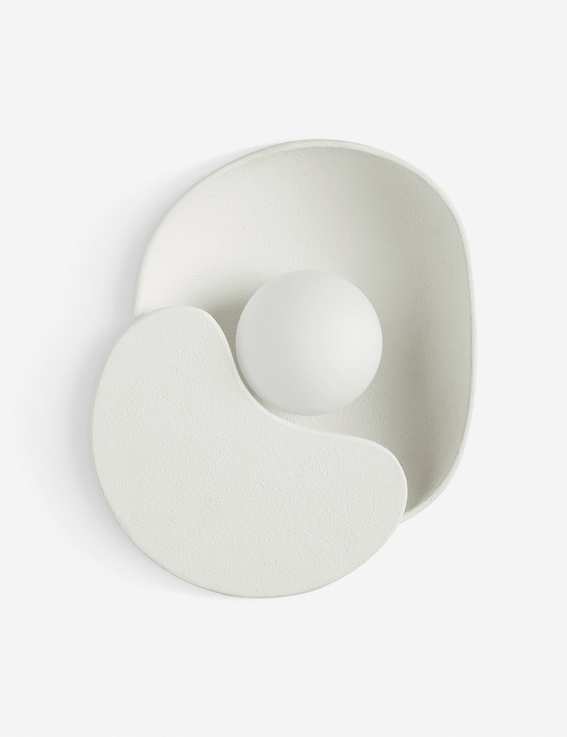 | Soft Petal matte white floral silhouette wall sconce light