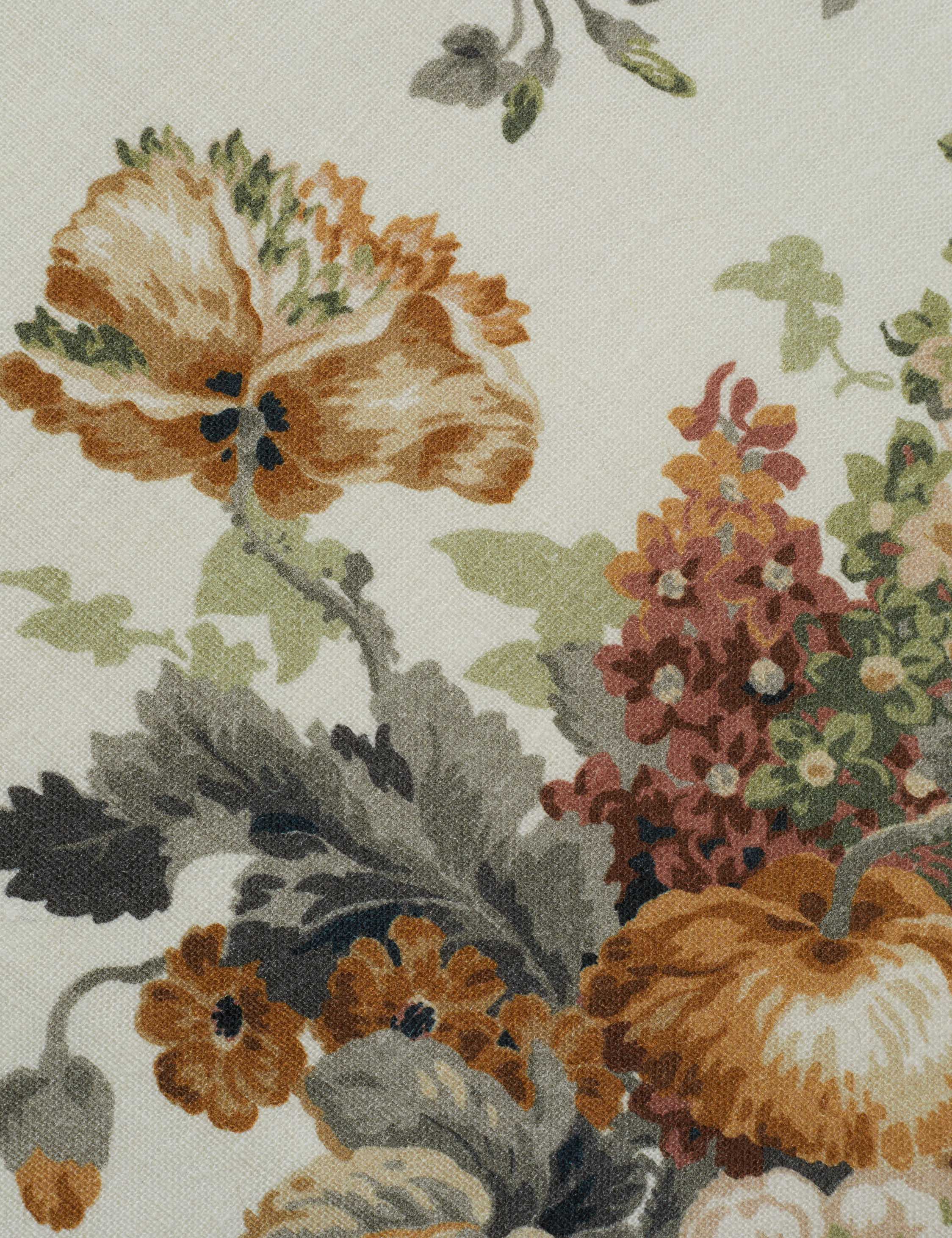 Soter Linen Fabric Swatch by Heidi Caillier, Vintage Botanical