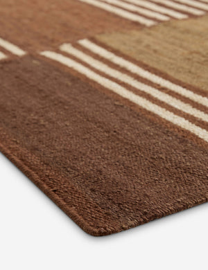 Tamarisk Flatweave Jute Rug Swatch by Elan Byrd, Camel