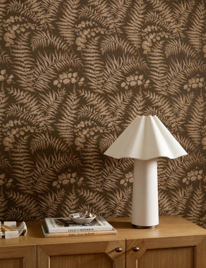 Thea Grasscloth Wallpaper : Chocolate