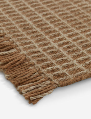 Thompson Handwoven Wool Rug Swatch, Blush