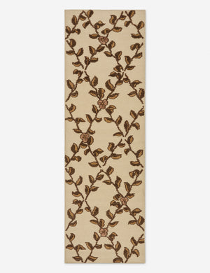The Tillar Hand-Knotted Botanical Lattice Wool Rug by Jake Arnold in the runner size.