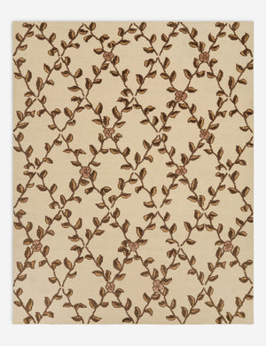 The Tillar Hand-Knotted Botanical Lattice Wool Rug by Jake Arnold