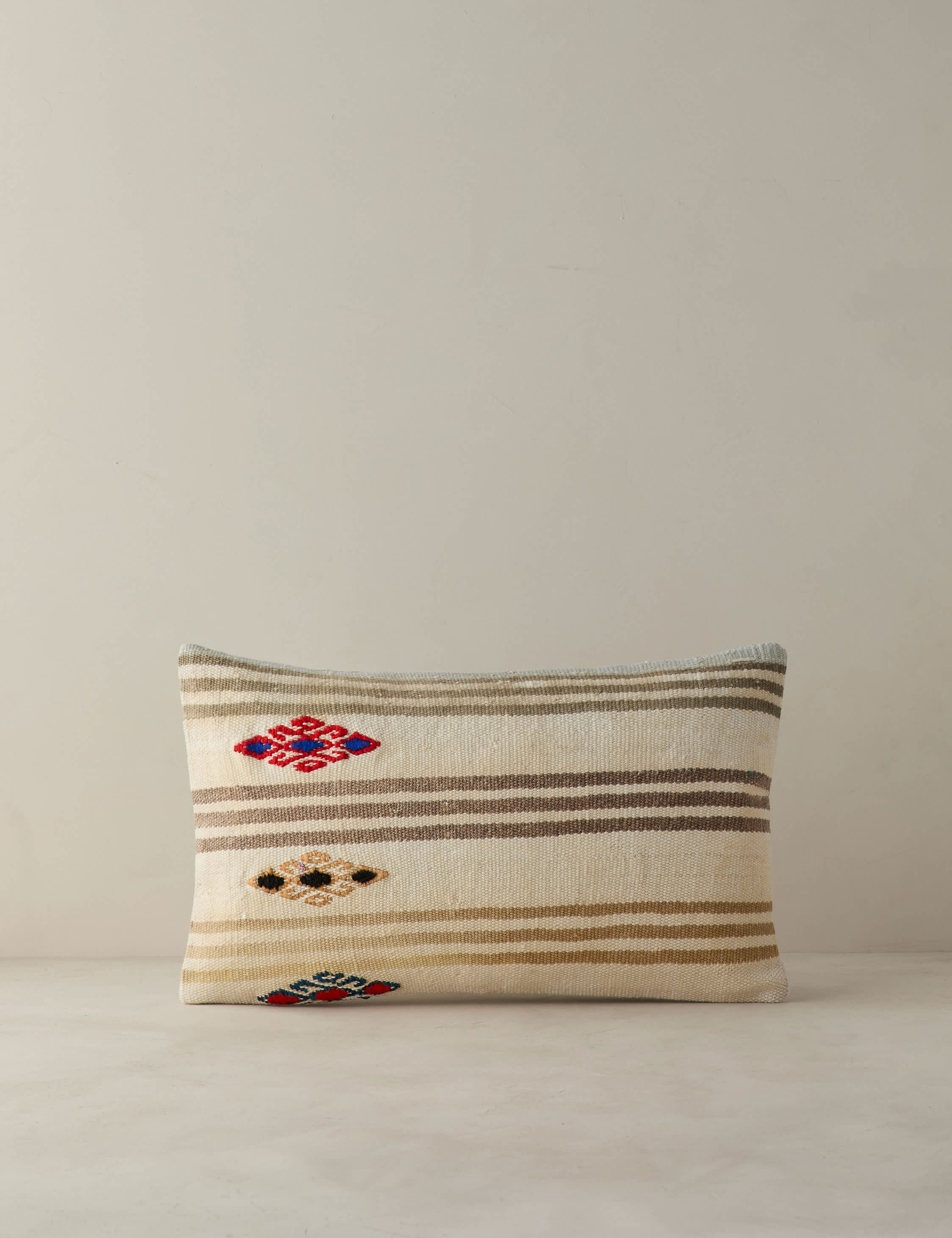 Vintage Lumbar Pillow No. 408, 12" x 20"