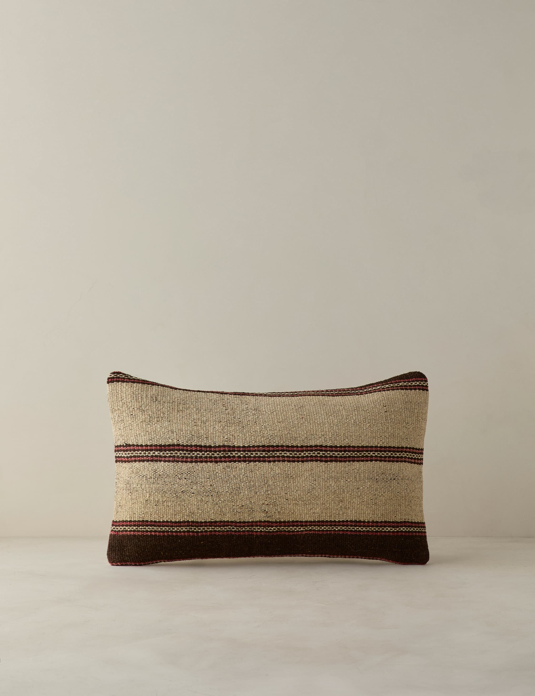 Vintage Lumbar Pillow No. 418, 12" x 20"