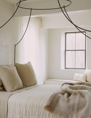 Simple Linen Quilt by Hawkins New York : Flax / King