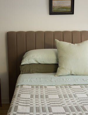 Simple Cotton Blanket by Hawkins New York : Ivory and Flax / King