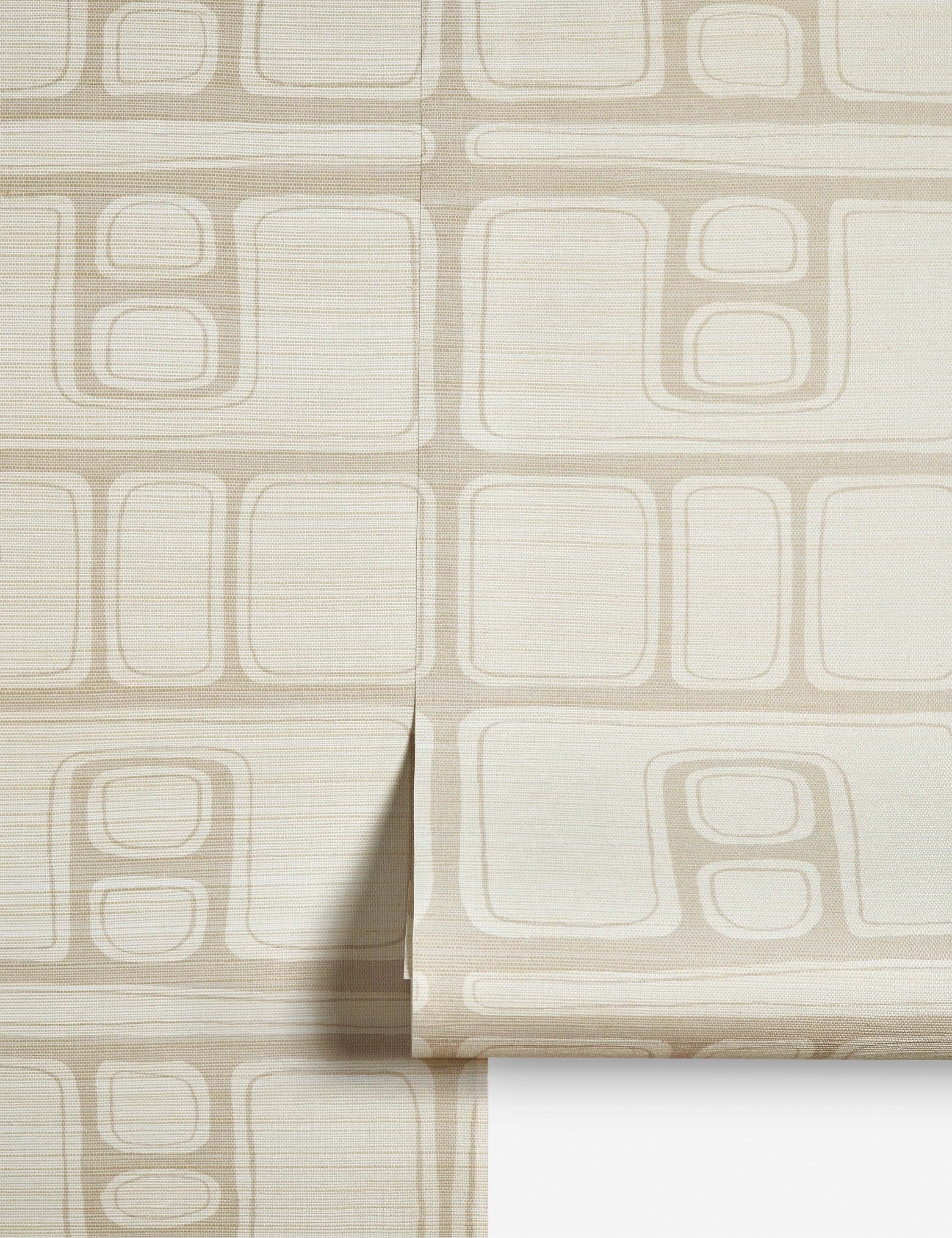 #color::natural | Bosa abstract design grasscloth wallpaper.