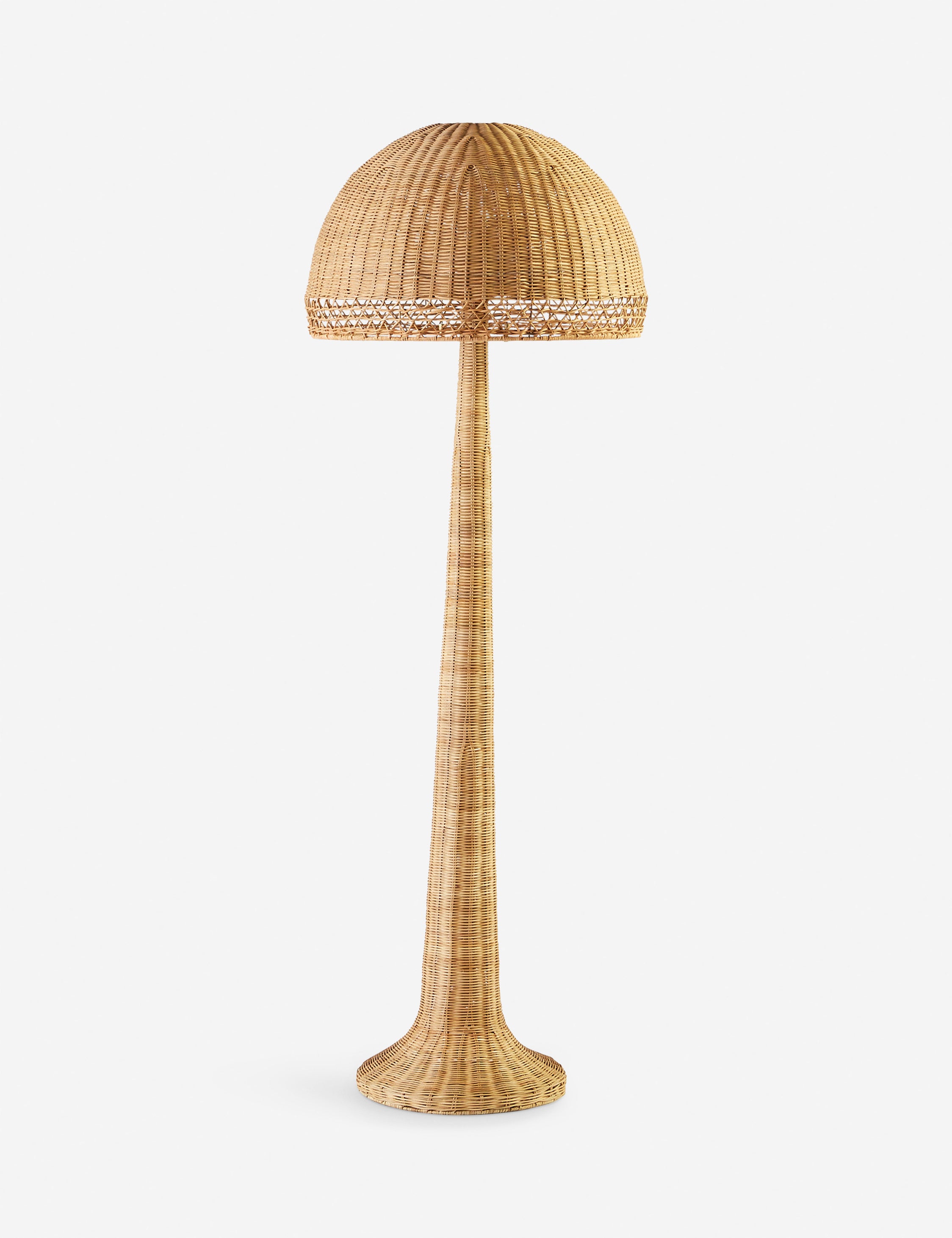 | Quinley rattan coastal floor lamp.