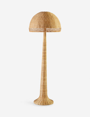 Quinley rattan coastal floor lamp.