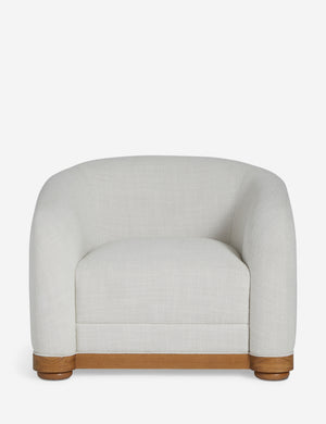 Marci off white low barrel design accent chair